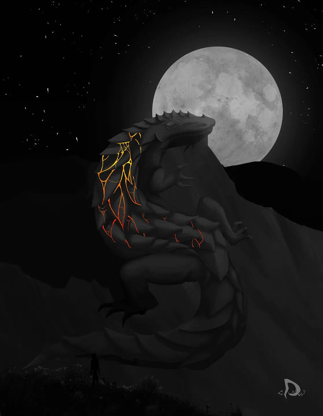 Ifrit — illustration de personnage fantasy réalisée sur commande par Deanos